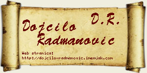 Dojčilo Radmanović vizit kartica